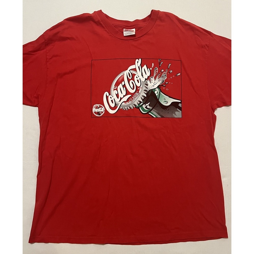 Vintage Coca-Cola Coke Bottle T-Shirt Nostalgia Y2K Hanes Heavyweight Size XXL